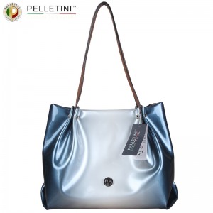 Pelletini blue and white handbag